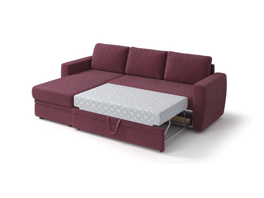 Угловой диван Лакки цвет красный,бордовый (фото 179805)