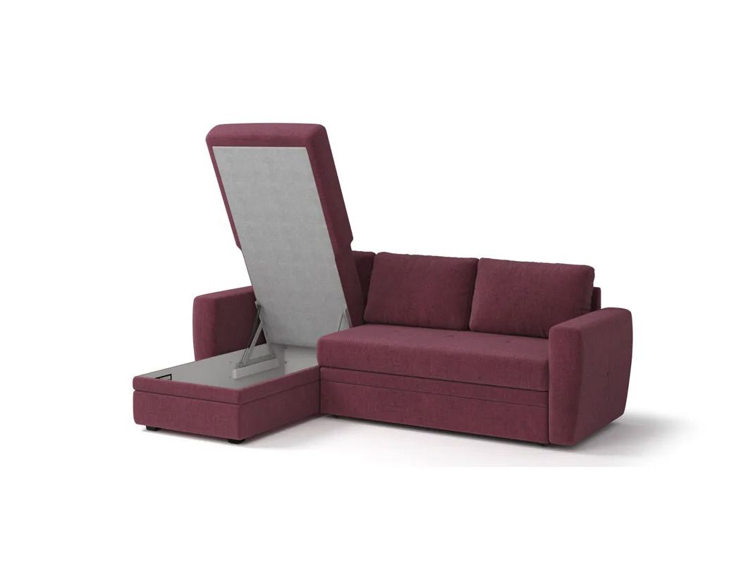 Угловой диван Лакки цвет красный,бордовый (фото 179806)