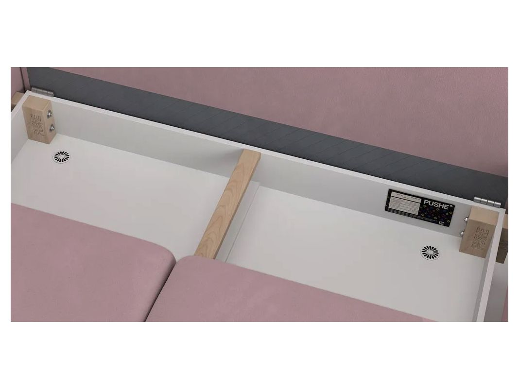 Угловой диван Фьорд цвет розовый (фото 183720)