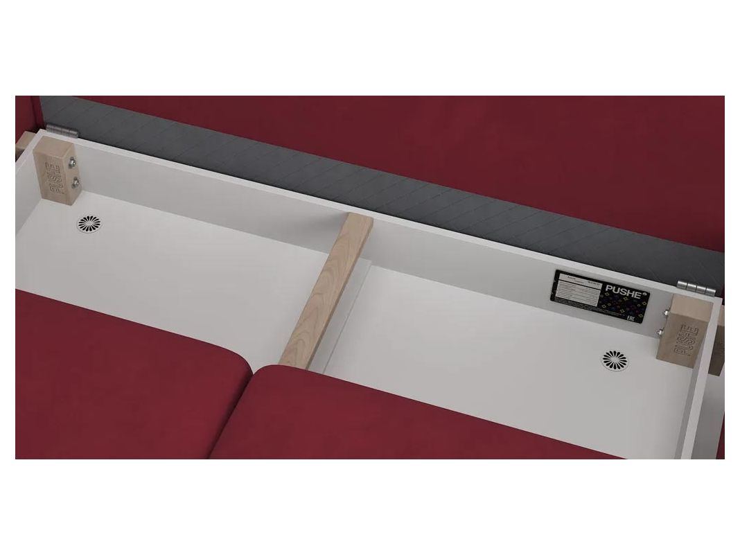 Угловой диван Фьорд цвет красный,бордовый (фото 254719)