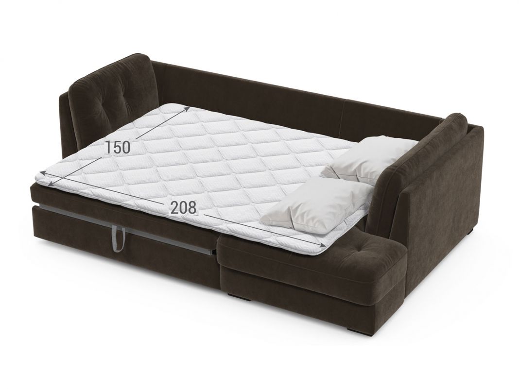 Угловой диван MOON 110 цвет коричневый (фото 256924)