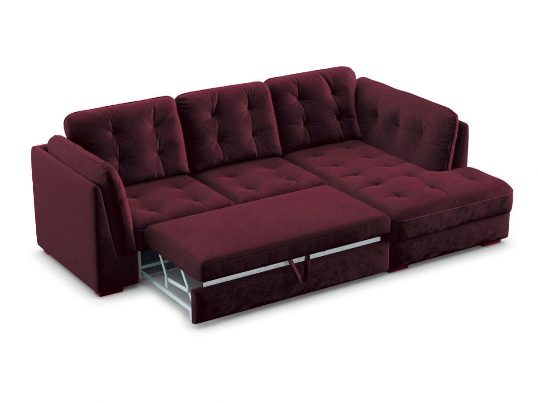 Угловой диван MOON 110 цвет красный,бордовый (фото 180226)