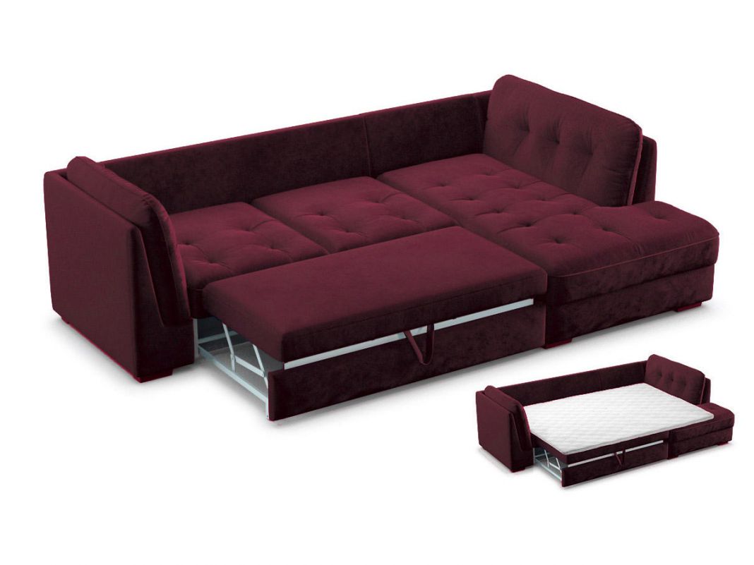Угловой диван MOON 110 цвет красный,бордовый (фото 180227)