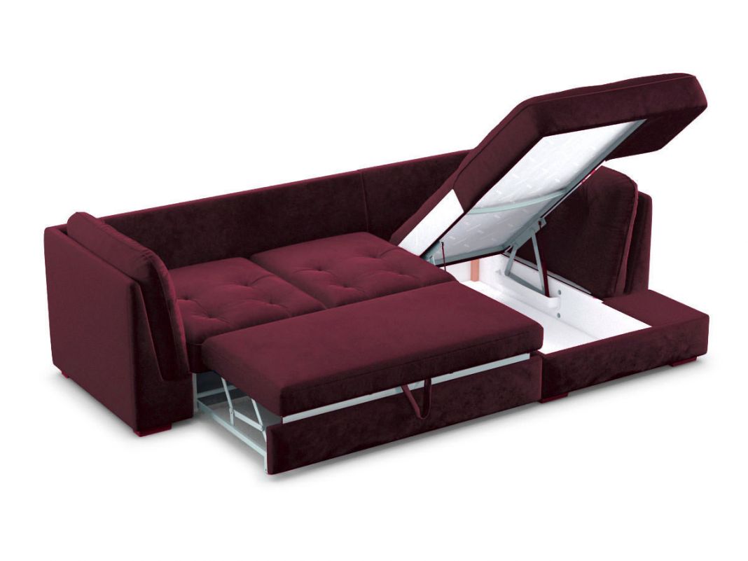 Угловой диван MOON 110 цвет красный,бордовый (фото 180228)