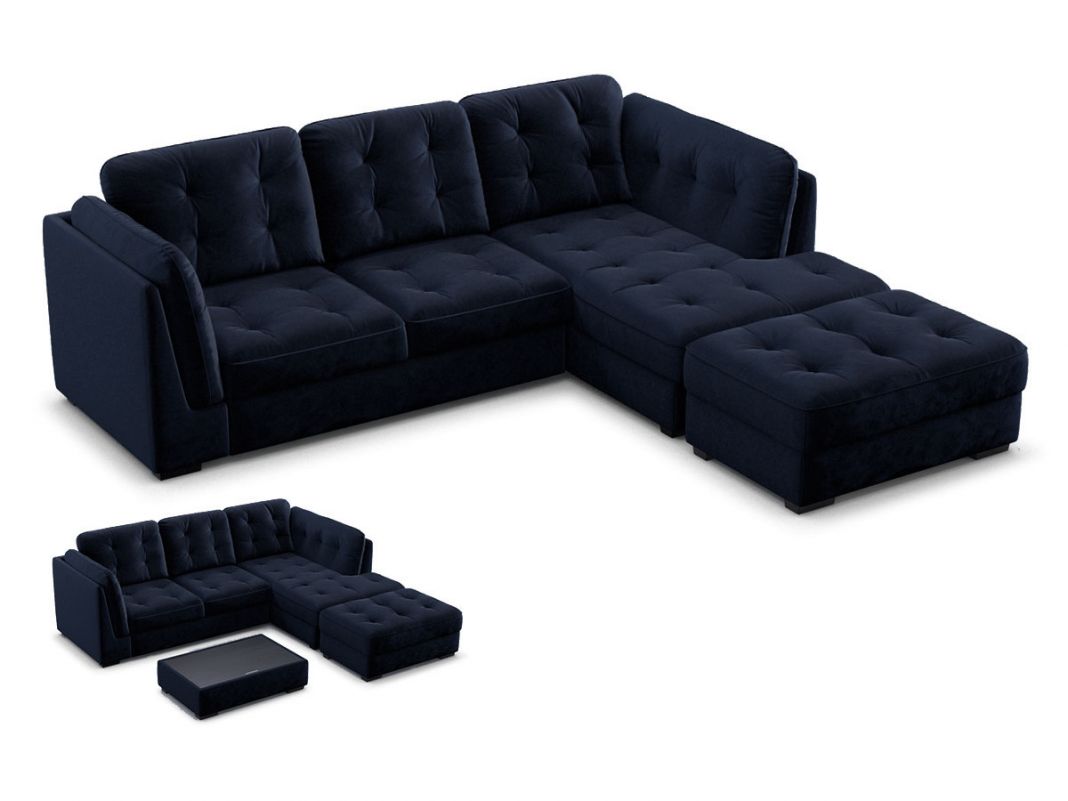 Банкетка-столик MOON 110 цвет синий (фото 5493)