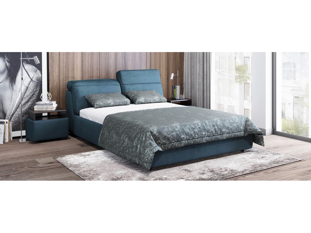 Кровать с подъёмным механизмом MOON 1107 цвет синий,зеленый (фото 154715)