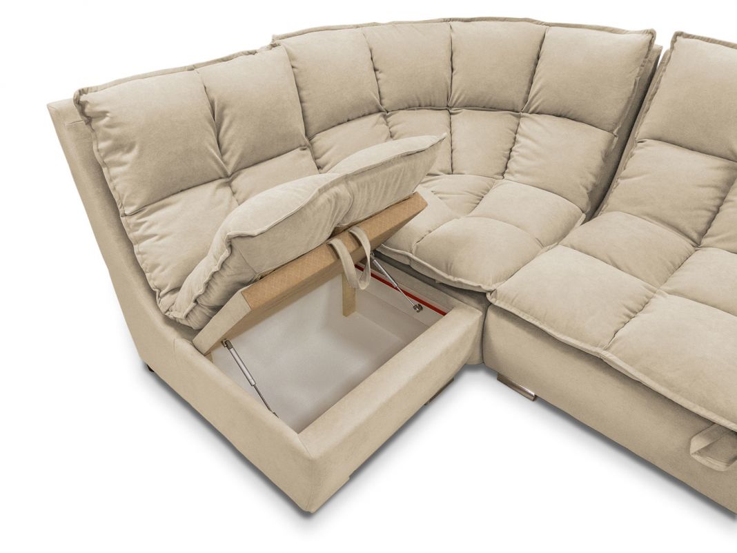 Угловой диван Доменика цвет бежевый (фото 272196)