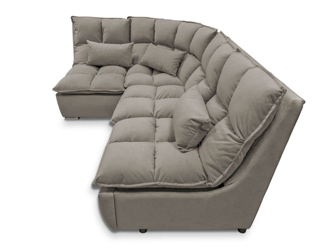 Угловой диван Доменика цвет серый (фото 272218)