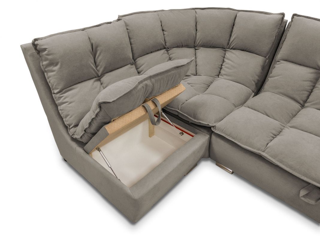 Угловой диван Доменика цвет серый (фото 272220)