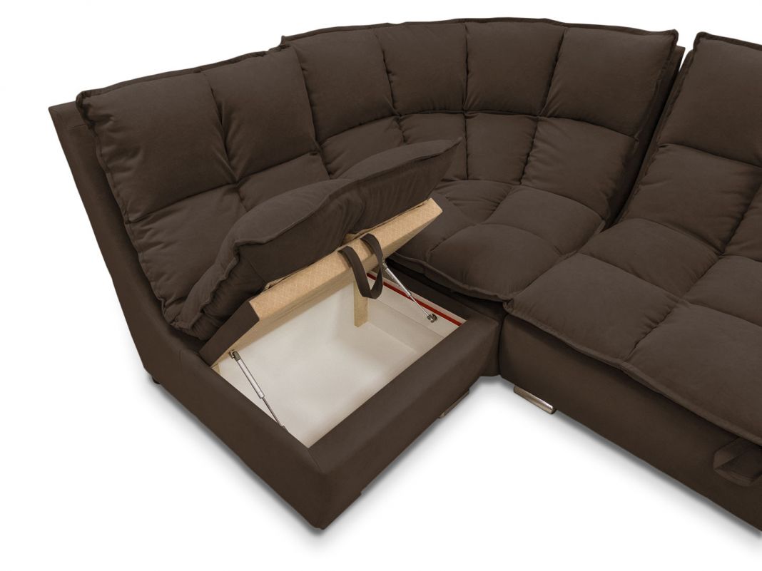 Угловой диван Доменика цвет коричневый (фото 272244)
