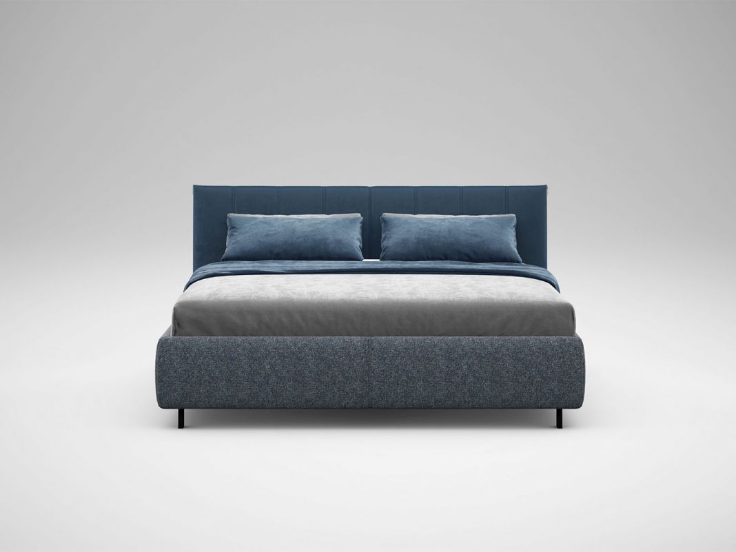 Кровать с подъемным механизмом MOON 1161 цвет серый,синий (фото 273727)