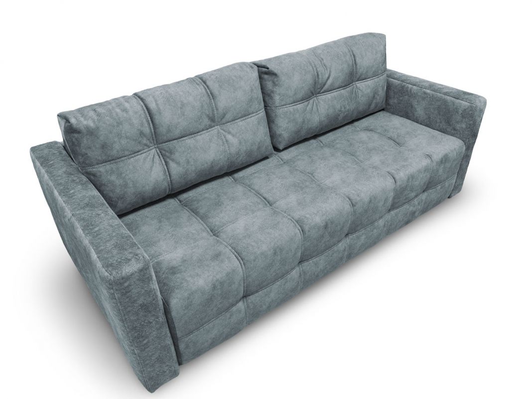 Диван Плаза реальное фото образца цвет серый,голубой (фото 283669)