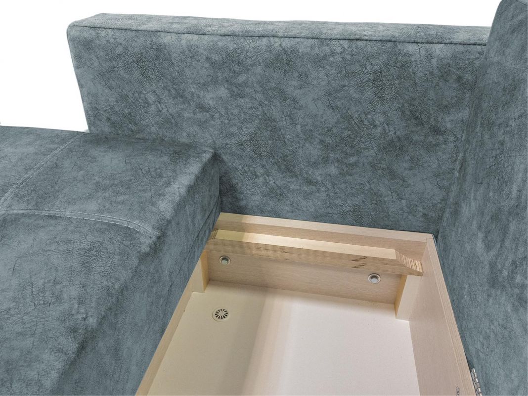 Диван Плаза реальное фото образца цвет серый,голубой (фото 283671)