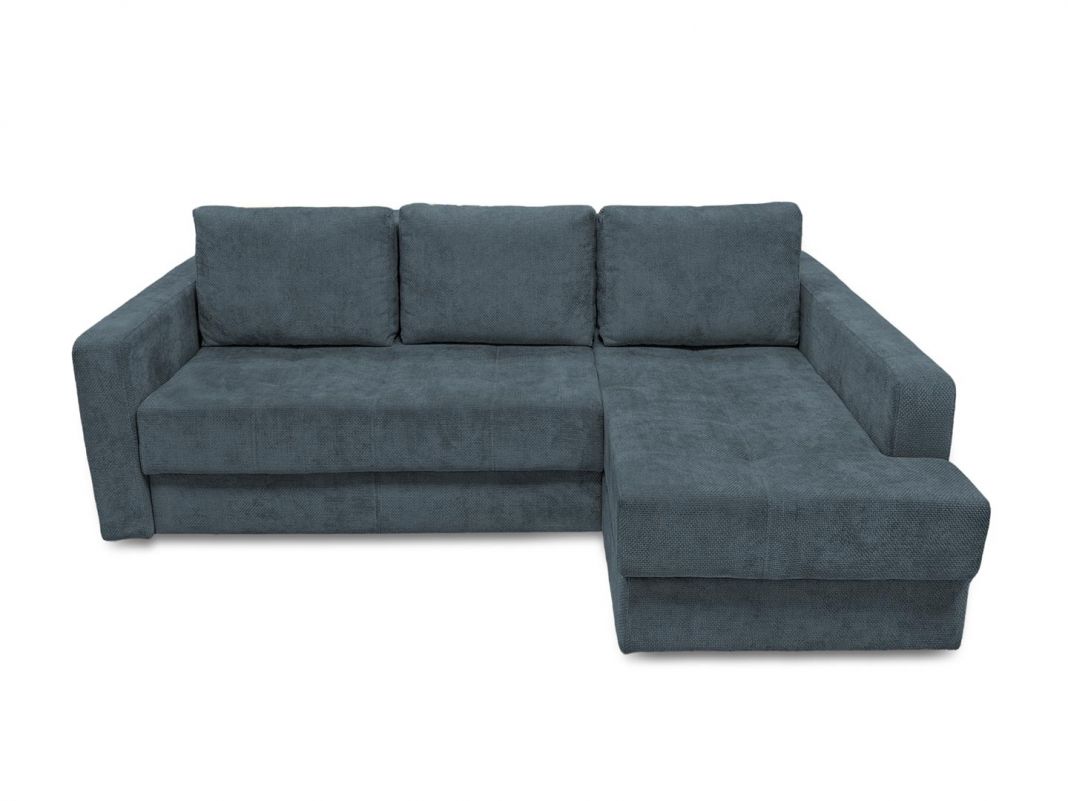 Угловой диван Остин реальное фото образца цвет серый,синий (фото 285010)