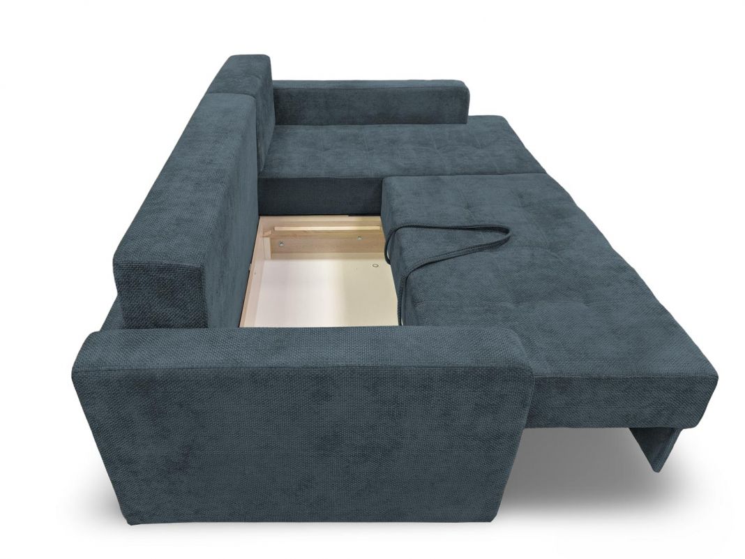 Угловой диван Остин реальное фото образца цвет серый,синий (фото 285011)