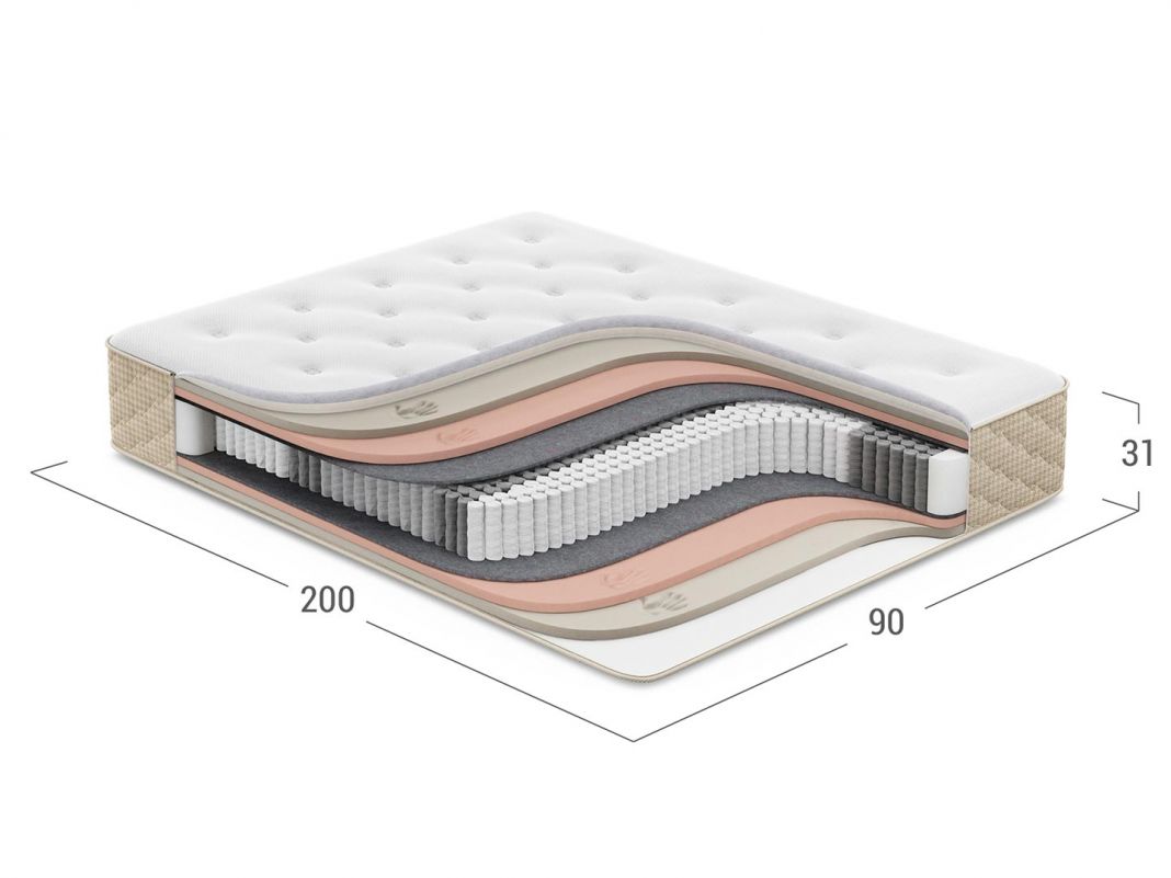 Матрас пружинный MOON BEAUTY 846 (фото 286197)
