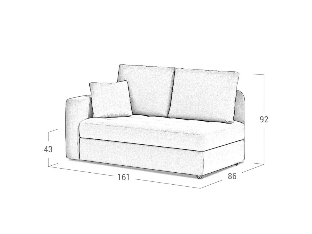 Диван кушетка MOON 074 цвет серый (фото 295841)