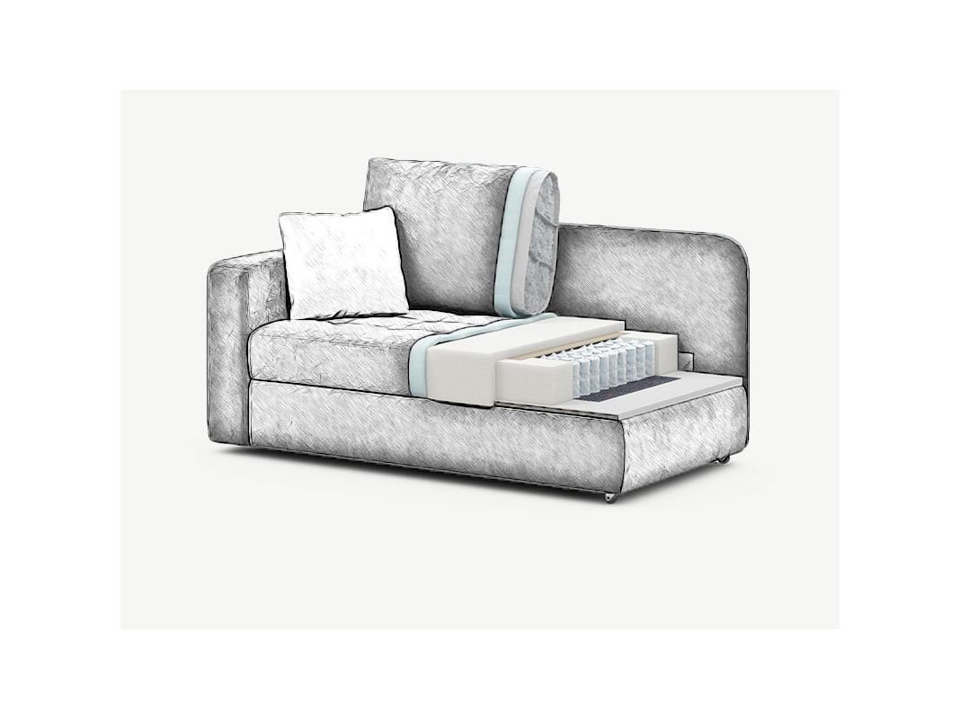 Диван кушетка MOON 074 цвет серый (фото 295843)