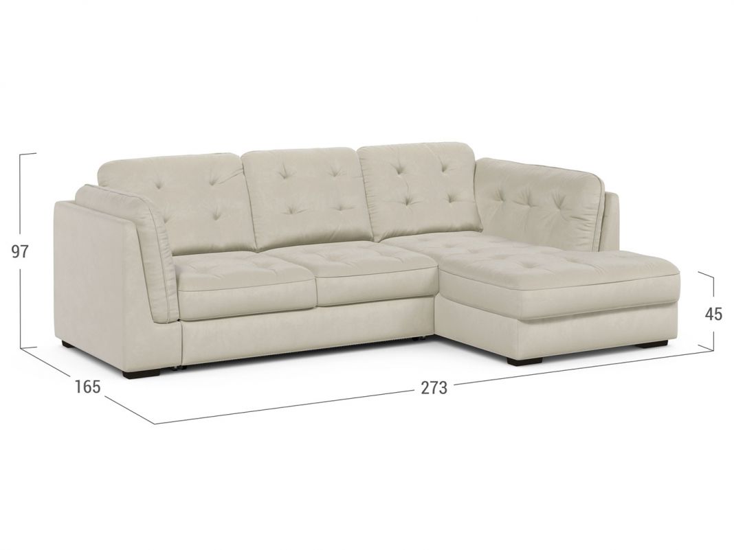 Угловой диван MOON 110 цвет белый,бежевый (фото 296877)