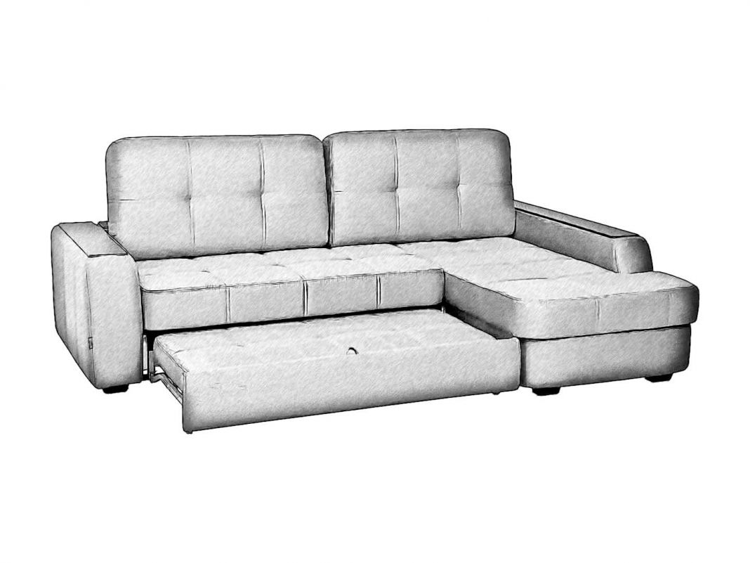 Угловой диван Берлин цвет бежевый (фото 176603)