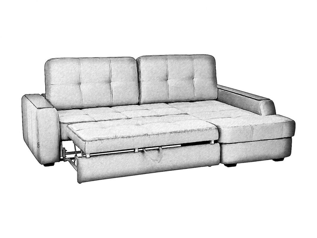 Угловой диван Берлин цвет бежевый (фото 176604)