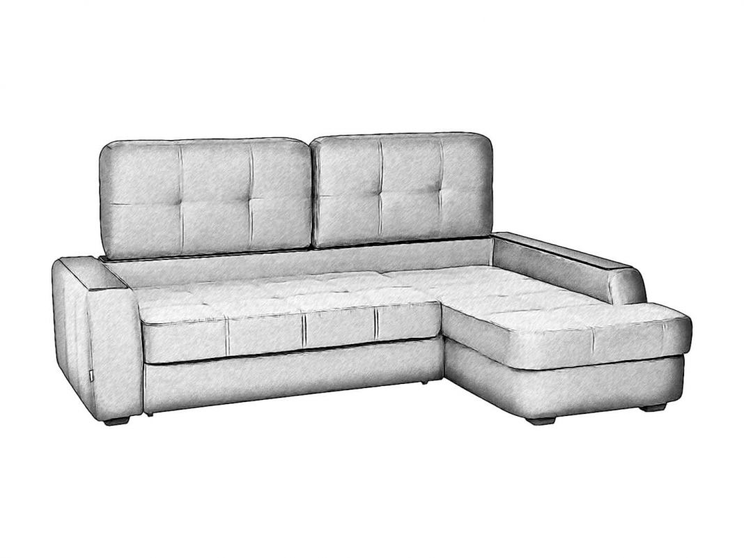 Угловой диван Берлин цвет бежевый (фото 176605)