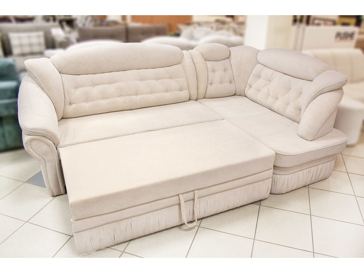 Угловой диван Ришилье 1 цвет белый,бежевый (фото 140539)