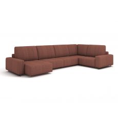 Угловой диван Уолтер цвет рыжый,терракот,сливово-коричневый