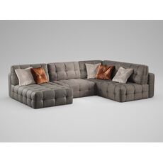 Угловой диван MOON 160 цвет коричневый,серый