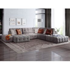 Угловой диван MOON 160 цвет коричневый,серый