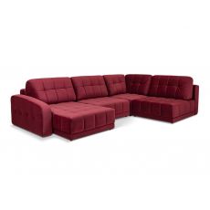 Угловой диван Джефферсон цвет красный,бордовый