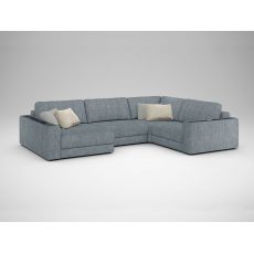 Угловой диван MOON 007 цвет серый