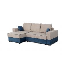 Угловой диван Бостон цвет бежевый,синий