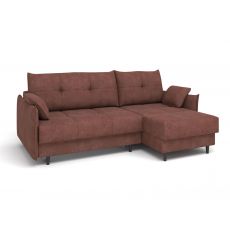 Угловой диван Каролина цвет красный,бордовый