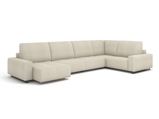 Угловой диван Уолтер цвет белый,бежевый,сливово-коричневый