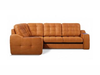 Угловой диван Даллас цвет оранжевый,коричневый  (код 561393)