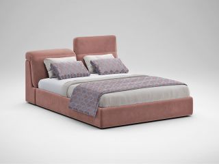 Кровать с подъёмным механизмом MOON 1107 цвет розовый