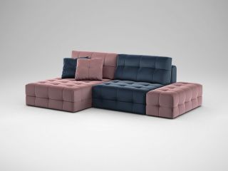 Угловой диван MOON 160 цвет синий,розовый,пестрый