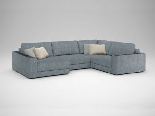 Угловой диван MOON 007 цвет серый