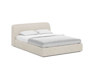 Кровать с подъёмным механизмом MOON 1008 цвет белый,бежевый