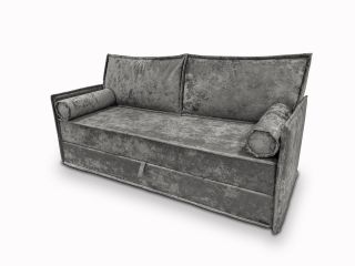 Диван тахта Гудвин с большими подушками и валиками цвет серый