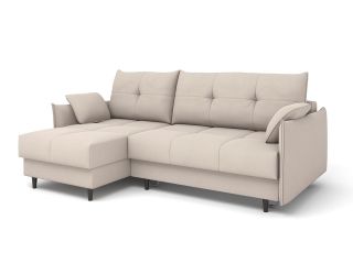 Угловой диван Каролина цвет белый,бежевый