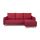 Угловой диван Бьерг цвет красный,бордовый