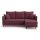 Угловой диван Фьорд цвет красный,бордовый