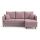 Угловой диван Фьорд цвет розовый