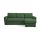 Угловой диван Лакки цвет зеленый