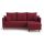 Угловой диван Фьорд цвет красный,бордовый