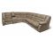 Угловой диван Маранта с баром цвет бежевый