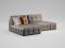Угловой диван MOON 160 цвет коричневый,серый