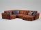 Угловой диван MOON 160 цвет оранжевый,коричневый